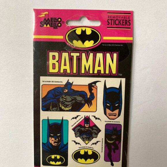 1992 Mello Smello Vintage Batman Removable Stickers New - Picture 2 of 4